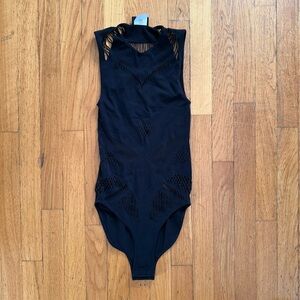 ❌ SOLD Black Milk bodysuit with mesh and cut out details. One size fits all